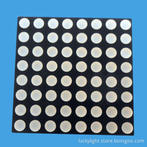 3.0mm Orange Color 8 x 8 Dot Matrix LED Display with RoHS Compliant Version